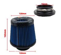 Kn Filtre À Air D'admission 3 Pouces 76mm Voiture Moto Filtre À Air Universel À Haut Débit Tête De Champignon Pour Kn Grande Puissance Performance - Type Blue 102mm #A