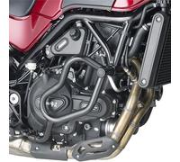 KAPPA KN8704 Pare-Chocs Tubulaire Noir Pour Benelli 500 Leoncino Trail 2017-2022