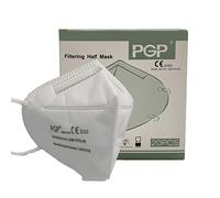 KN95 / FFP2 Masques Facial Coque jetables avec Boucles d'oreille, Filtration Efficace à 95%, Taille Unique, Paquet de 20, Certifié CE