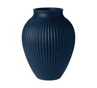 Knabstrup Keramik Vase strié Knabstrup 27 cm Dark blue