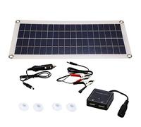 Knadgbft 1 x 8 W 12 V double USB/DC panneau solaire flexible efficace pour batterie de voiture camping