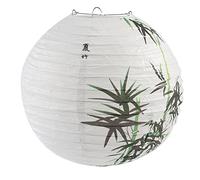 Knadgbft Abat-jour en papier 30 cm style oriental décoration chinoise bambou