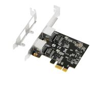 Knadgbft Carte réseau Gigabit 2,5 G avec 2 ports 2500 Mbps PCIe 2,5 Go Ethernet RJ45 LAN carte contrôleur d'ordinateur