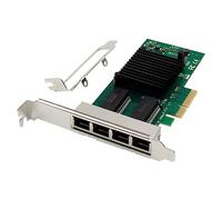 Knadgbft Carte réseau Gigabit PCI-E à quatre ports PCI-E X1 I350-T4 RJ45 pour serveur carte réseau routeur souple carte réseau Gigabit carte réseau Gigabit