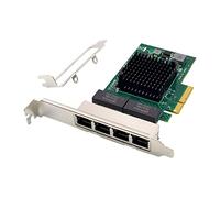 Knadgbft Carte réseau PCI-E X4 pour serveur - Carte réseau Gigabit Ethernet - Carte réseau BCM5719 - 4 ports RJ45 Gigabit Ethernet - Adaptateur de carte réseau PCI-E
