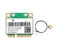 Knadgbft Carte WiFi+Antenne WiFi 6E 2400Mbps Mini PCI-E pour BT 5.2 802.11AX 2.4G/5G/6Ghz Wlan Carte Réseau