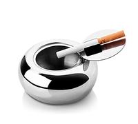 Knadgbft Cendrier en métal avec couvercle, cendrier fermé pour cigarettes, cendrier extérieur avec couvercle support