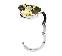 Knadgbft Crochet de suspension mignon grenouille verte pour sac à main