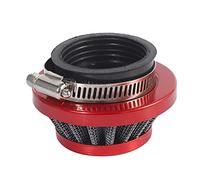 Knadgbft Filtre à air 44 mm pour 47 cc 49 cc 2 temps Super Pocket Bike Kit de mise à niveau Mini Dirt Bike ATV Aluminium Filtre à air Set Rouge