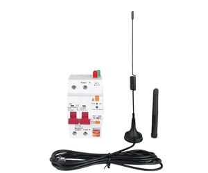 Knadgbft Graffiti Wifi Compteur avec Protection Contre les Fuites Portail éLectrique MéNage 2P Disjoncteur 63A Minuterie Interrupteur Principal, Type C