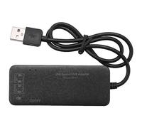 Knadgbft Hub 3 ports USB 2.0 externe 7.1 Ch carte son casque microphone adaptateur pour PC Noir