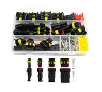 Knadgbft Kit de connecteurs étanches pour automobile - Connecteur rapide électrique dans la voiture - Prise d'étanchéité automatique - Prise 1 à 6 broches