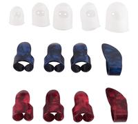 Knadgbft Kit de guitare comprenant 8 médiators pour pouce et doigt de guitare (métal et celluloïd bleu), 5 protections de doigts transparentes pour guitare