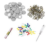 Knadgbft Kit de réparation de revêtement de toit à monter soi-même, 60 pièces, sans colle, pour réparation de plafond de camion/voiture, gris