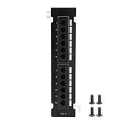 Knadgbft Kit d'outils réseau 12 ports Cat6 Panneau de brassage Rj45 mural