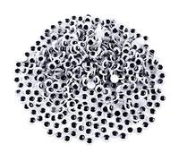 Knadgbft Lot de 1 000 yeux mobiles autocollants pour loisirs créatifs, scrapbooking, festival, fabrication de poupées, yeux de 6 mm