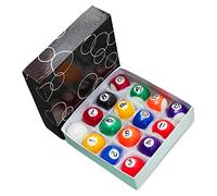 Knadgbft Lot de 16 mini boules de billard professionnelles en résine pour enfant 25 mm