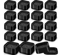 Knadgbft Lot de 16 rehausseurs de lit réglables et empilables et robustes - Blocs d'élévation de lit carrés - Durable et facile à utiliser - Environ 7 x 7 x 3,5 cm