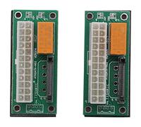 Knadgbft Lot de 2 adaptateurs d'alimentation synchrones Add2Psu avec connecteur SATA ATX 24 broches vers Molex 4 broches