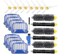 Knadgbft Lot de 24 pièces de rechange pour aspirateurs série 600 500, 8 filtres, 8 brosses latérales, 3 poils et 3 brosses batteuses