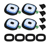 Knadgbft Lot de 4 lumières rechargeables par USB pour bonnet tricoté à LED, lumière forte, moyenne et faible, lumières LED USB