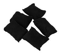 Knadgbft Lot de 5 coussins en velours pour montres, bracelets et bijoux - Noir