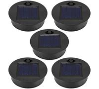 Knadgbft Lot de 5 pièces de rechange pour lampe solaire (taille supérieure 7 cm, taille inférieure 6 cm), 7 LED blanc chaud étanches