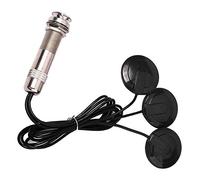 Knadgbft Micro à contact piézo pour guitare avec 3 transducteurs pour prise jack acoustique de 6,35 mm (noir)