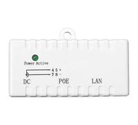 Knadgbft Répartiteur Poe répartiteur pour injecteur Poe Rj45 DC 5,5 mm x 2,1 mm entrée passif Poe adaptateur répartiteur pour caméra réseau IP (blanc)