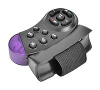 Knadgbft Télécommande Universelle au Volant 11 Boutons pour Voiture CD DVD MP5 Lecteur Infrarouge Noir 80 x 55 x 28 mm