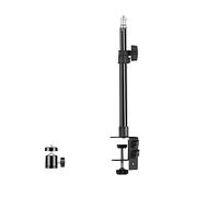 Knadgbft Trépied en C avec pince de fixation pour lampe de bureau - Noir - Avec tête sphérique de 6,35 mm - Réglable - Support de table pour appareil photo