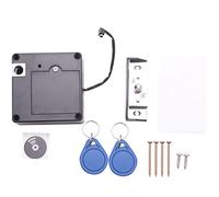 Knadgbft Verrou électronique intelligent RFID sans trou Installation facile pour meubles Armoire à chaussures Tiroir Serrure de porte avec deux cartes/étiquettes clés