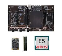 Knadgbft X79 BTC Miner Carte mère avec E5 2630 V2 CPU RECC 8G DDR3 RAM 120G SSD 5X PCIE Support 3060 3070 3080 Carte graphique