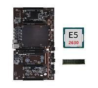 Knadgbft X79 H61 BTC Carte mère pour minage LGA 2011 DDR3 Support 3060 3070 3080 Carte graphique avec processeur E5 2630 + RAM DDR3 RECC 4 G