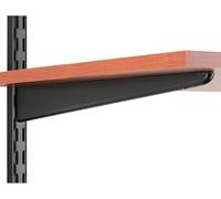 Knape & Vogt John Sterling 0122-14BK Support d'étagère réglable en Bois Dual Trak, 35,6 cm, Noir, 35,6 cm