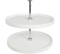 Knape & Vogt Organiseur d'armoire Lazy Susan en polymère, Blanc, 80 cm, 81,3 cm