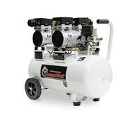 KnappWulf KW2050 Compresseur d'air silencieux sans huile 69 dB 8 bar 1500 W 2 CV 50 l avec séparateur d'eau et réducteur de pression