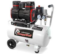 KnappWulf KW6024 Compresseur d'air silencieux avec réservoir 24 l, 1500 W, 69 dB, pression de fonctionnement 10 bar, débit d'air 256 l/min, avec séparateur d'eau, silencieux, 230 V