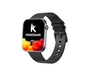 Knauermann Lite 4 rectangulaire Noir - Bracelet en Silicone Noir - Pack Premium