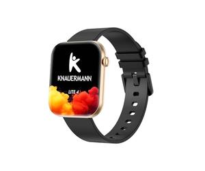 Knauermann Lite 4 Square Gold - Bracelet en Silicone Noir - Pack Premium