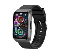 Knauermann Neo 2 Band - ECG Montre sanitaire avec Mesure de la Pression artérielle, SpO2, Poignet, Analyse du Sommeil, Fonction téléphone et Appel d'urgence, Bracelet en Silicone Noir