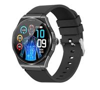 Knauermann Pro 3 (2024) Montre Intelligente de santé avec Fonction téléphonie - ECG + HRV et SOS - Écran AMOLED - BT Bluetooth - Apnée du Sommeil - Edition 1, 14-24, Ronde, Noir, Normal, Silicone