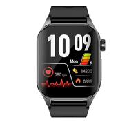 Knauermann PRO 3 (2024) Montre intelligente de santé avec fonction téléphonie - ECG + HRV et SOS - Écran AMOLED - BT Bluetooth - Apnée du sommeil - Pression artérielle - Édition 1, 14-24 - Noir