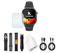 Knauermann Pro 4 (2026) Montre de santé ECG rectangulaire avec Mesure de la Pression artérielle, du pouls et de l'oxygène dans Le Sang, Fonction téléphone, Analyse du Sommeil, IP67, 46 mm