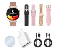 Knauermann Pro 4 Mini (2026) Rond Or - ECG Montre sanitaire Tension artérielle, Poignet et oxygène dans Le Sang, Analyse du Sommeil, téléphonie, IP67, Emballage Premium