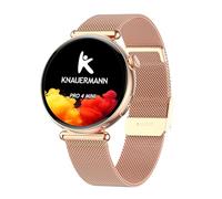 Knauermann Pro 4 Mini (2026) Rond Or - ECG Montre sanitaire Tension artérielle, pouls et oxygène dans Le Sang, Analyse du Sommeil, téléphonie, IP67, Or milanais