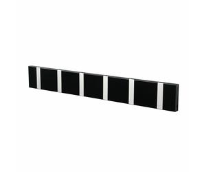 Knax garde-robe horizontalement 6 crochets noir Loca - 5711394160403