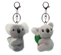 KNBMCAV 2Pcs Porte-Clés Koala, Koala Porte-Clés en Peluche, Porte-Clés Animal en Peluche, Cadeaux pour Enfants Filles Sac À Main Porte-Clés (10cm)