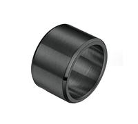 KnBoB Bague de Homme 15MM Bague Large Brossé Mat Noir Alliance Bague de Fiançailles en Acier Inoxydable Taille 62