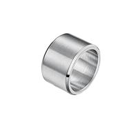 KnBoB Bague Homme Titane 15MM Simple Mat Large Argent Bijoux Mode Alliance Mariage Taille 60